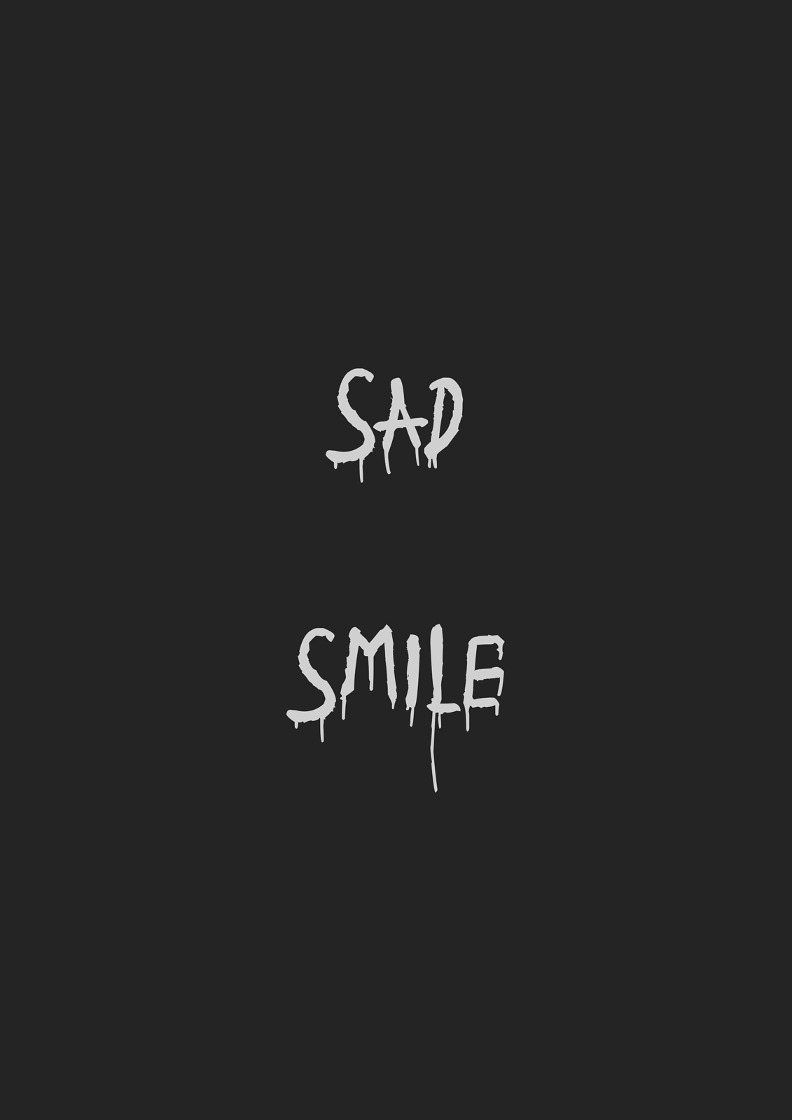 Sad smile print