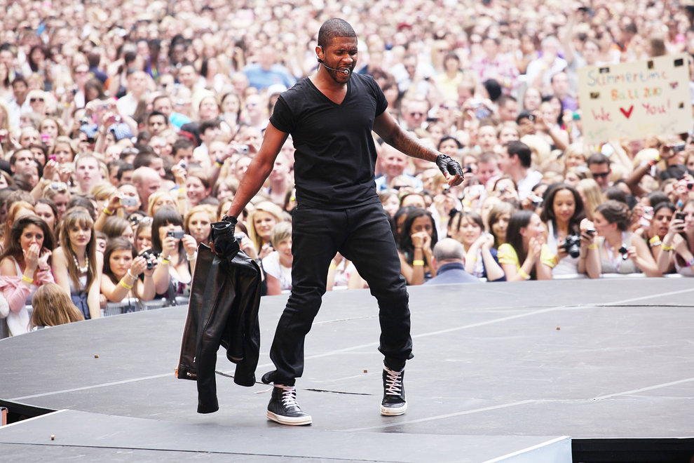 Usher on stage at The Summertime Ball