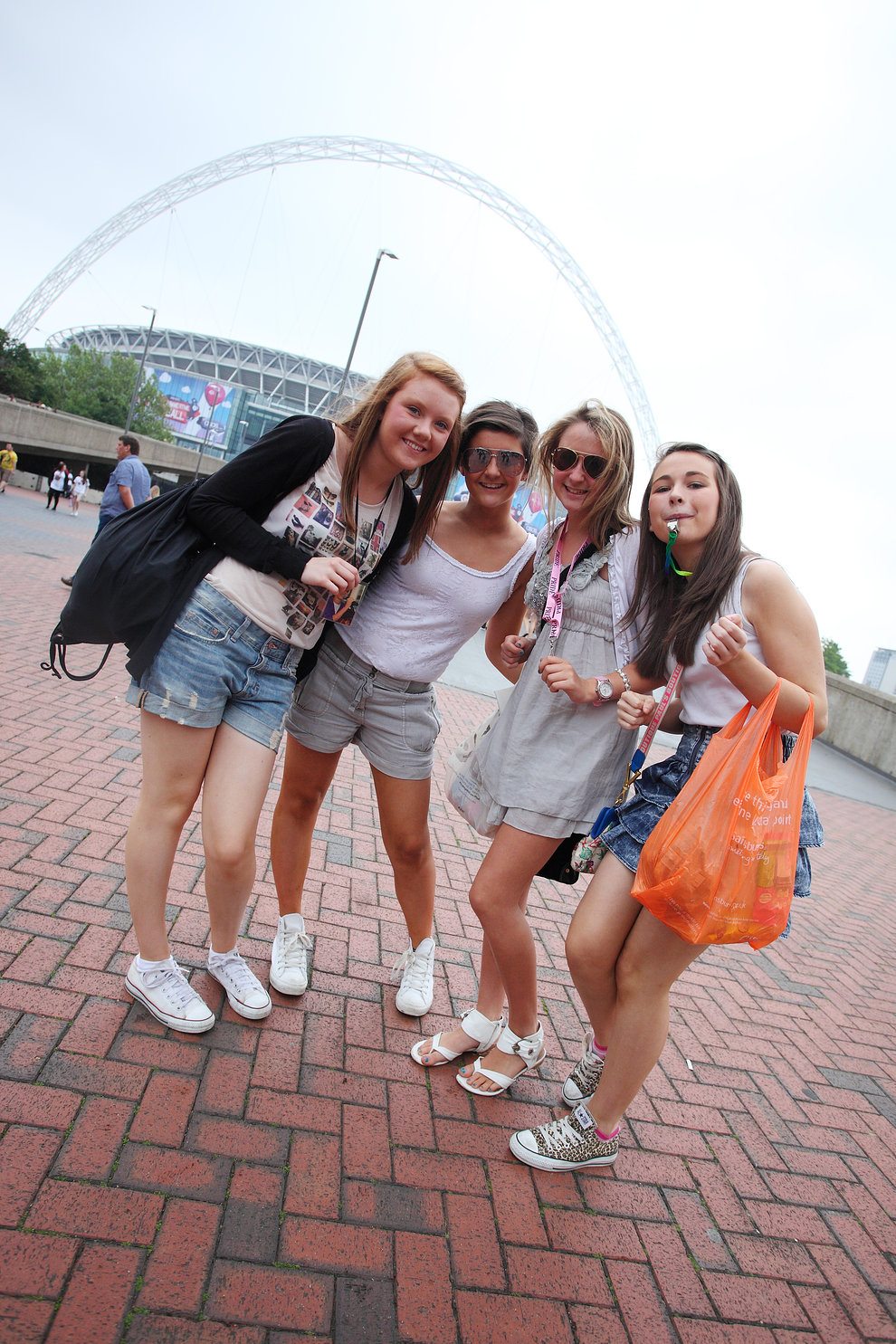 Girls arriving at Wembley