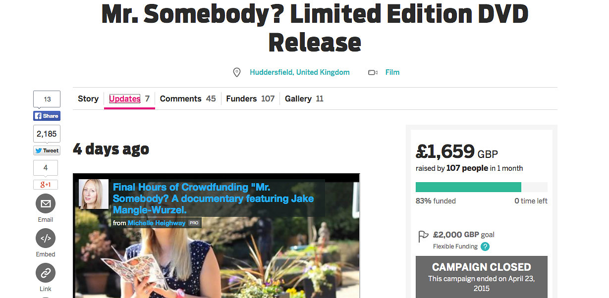 crowdfunding project complete